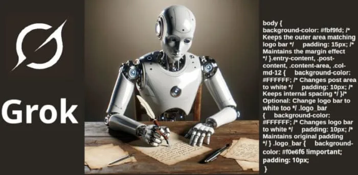 Grok AI assistant busy at work.